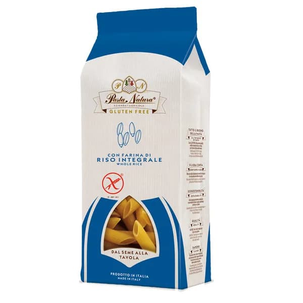 Pasta Natura макаронные изделия без глютена из цельнозернового риса(пенне)