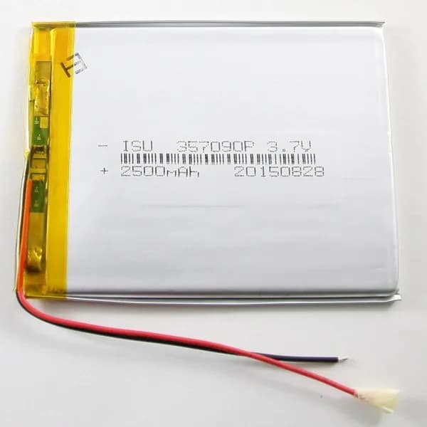 Аккумуляторная батарея универсальная 357090 3,7v Li-Pol 2500 mAh (3.5*70*90 mm)