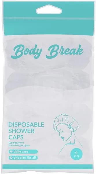 Body Break, Шапочка для душа одноразовая, 4 шт
