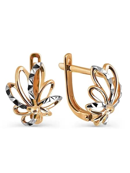 Серьги женские серебряные 925 пробы, KARATOV