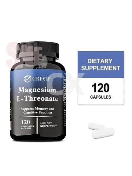 Добавка GREVIP Magnesium L-Threonate. Поддерживает здоровье мозга, память, концентрацию и когнитивные способности.