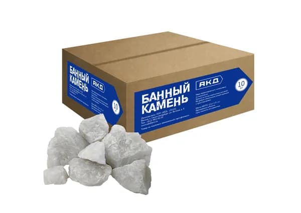 Камни для бани Белый кварцит АКД, 10 кг