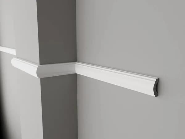 Молдинг для стен декоративный дюрополимер ЭКОПОЛИМЕР Marca-Bello Guardiano M30-13 2000x30x13 мм белый