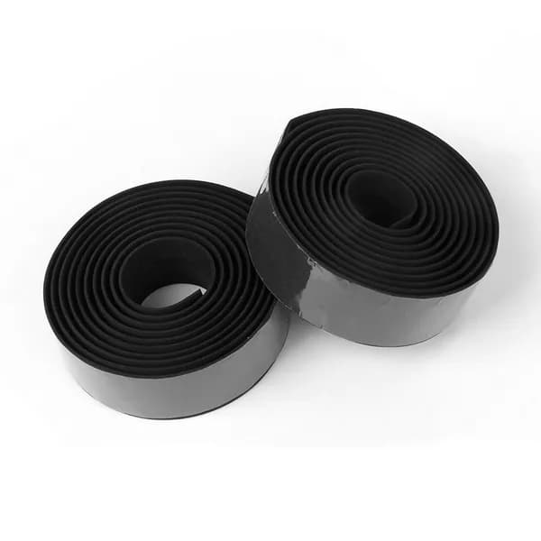 Обмотка для руля велосипеда черная, тонкая, антискользящая с комплектом заглушек 2 шт