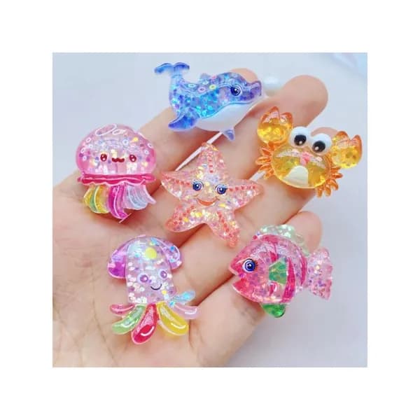 10pcs смола морской серии декоративные аксессуары