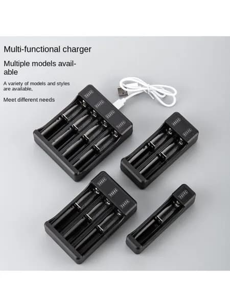 Зарядное устройство для литиевых батарей с USB, 2 слота, Быстрая зарядка,18650,14500,16340 и т. д.