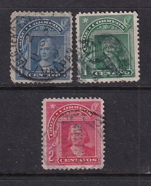 Чили 1905 Колумб 3 марки