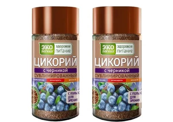 Экологика Цикорий сублимированый 85 г с черникой 2 уп