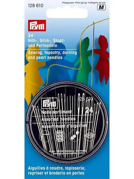 Иголки для шитья, вышивания и штопки, 24 шт