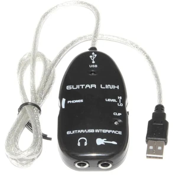 Звуковая карта USB с разъёмами Jack 6.3мм, 1/4"
