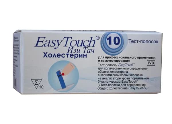 Тест-полоски EasyTouch Cholesterol (Изи Тач на холестерин) № 10