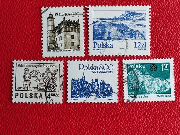 Марки Польша 1973. Подборка: "Польские мотивы". Гашение - См фото.