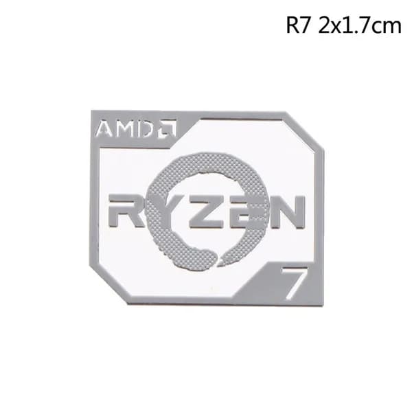 Металлические наклейки AMD Ryzen Ryzen R9 R7 R5 R3 компьютерные наклейки