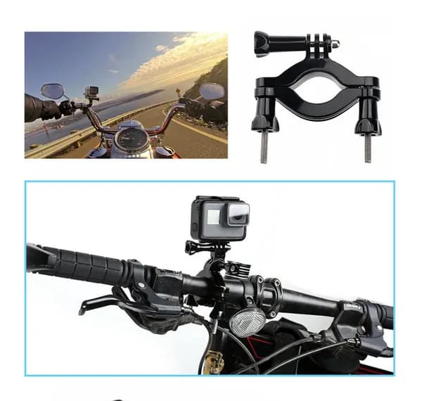Крепление камеры на руль для велосипедов, мотоциклов / подходит экшен камер Gopro, Xiaomi, SJCAM