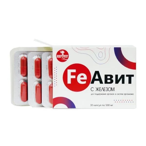 FeАвит с железом Алфит Плюс, 30 капсул по 500мг