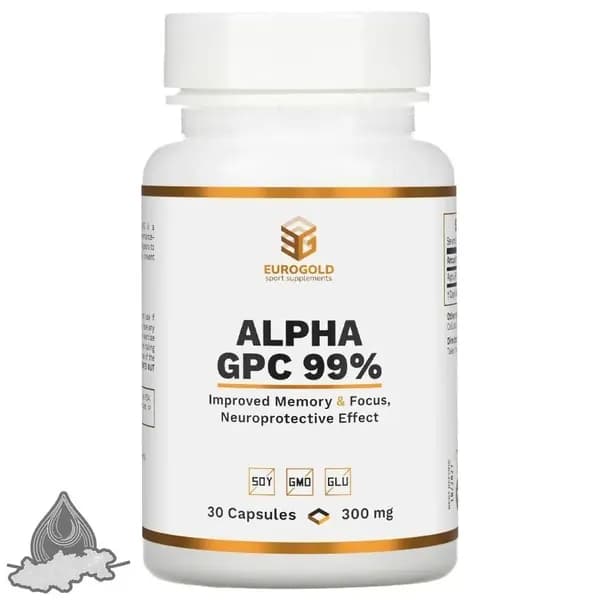 Euro Gold ALPHA GPC 99% Альфа ГПС 99% 300мг 30 капсул