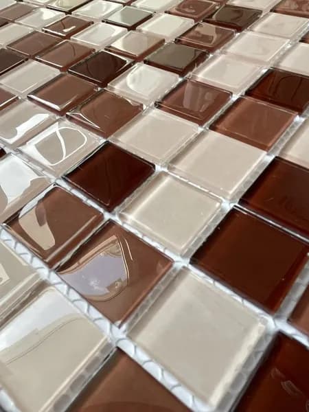 Плитка мозаика из стекла, 1 шт, лист 32х32 см, чип 25х25 мм, 35 Zetoglass