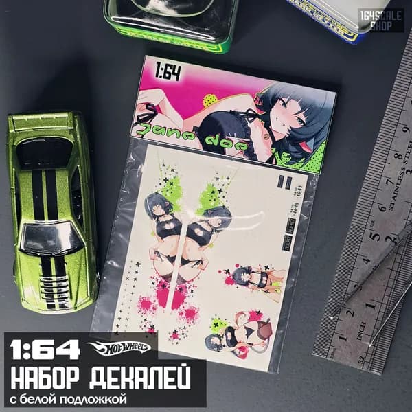 Набор декалей 1:64 HotWheels " Jane Dou Anime "