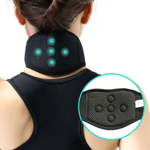 Самонагревающийся защитный бандаж для шеи из ткани ok с магнитами для защиты