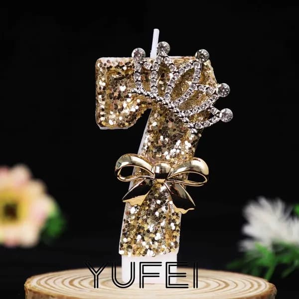YUFEI Свечи для торта цифра 0, цифра 1, 1 шт