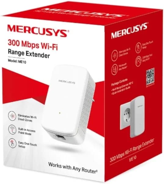 Mercusys ME10 Усилитель Wi-Fi 300 Мбит/с