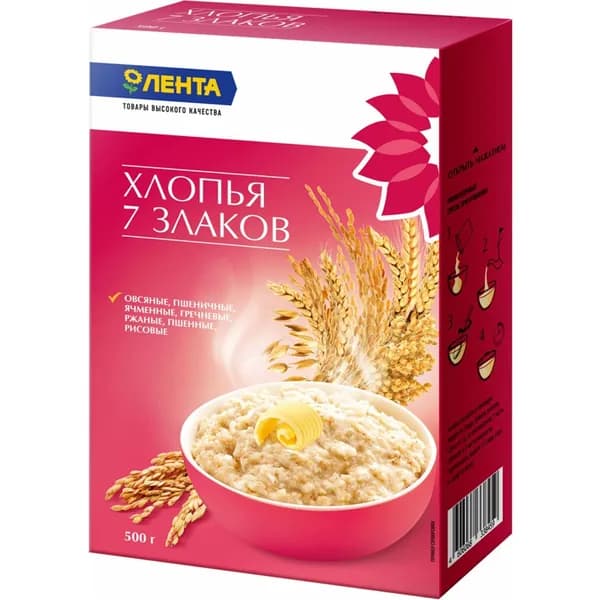 Хлопья Лента 7 злаков 500 г