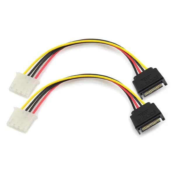 Кабель с разъемом питания SATA от 4Pin до 15pin для видеомагнитофона IP-камеры и жесткого диска 18 см,Компьютерное охлаждение и другие запасные части