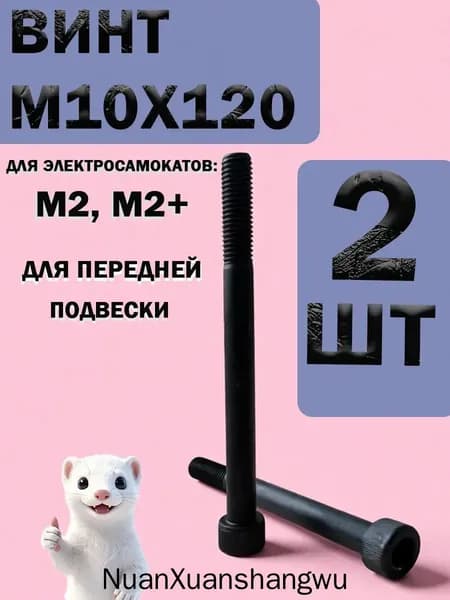 Винты (болты) вилки для электросамоката Kugoo M2 особо прочные 12.9 м10х120 (2 шт)