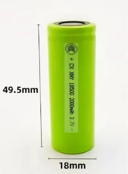 Аккумулятор литий-ионный KPY ICR 18500, 2000mah, плоский +, 1 шт.