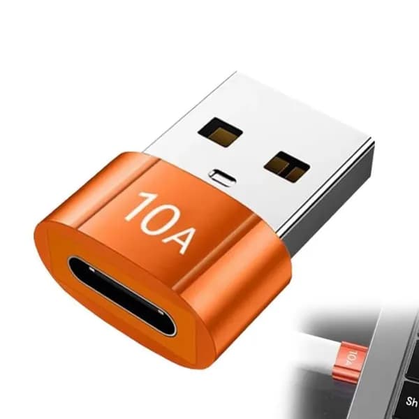 Адаптер USB Male на Type C Female для электронных устройств с Power Delivery