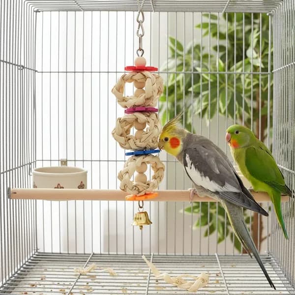 Игрушка для попугаев из кукурузных листьев, подходит для корелл и неразлучников