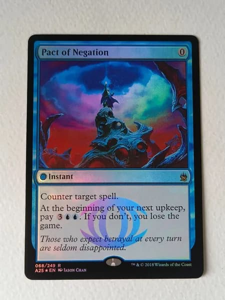 Портативные карты MTG Настройка и прокси высококачественной фольги Пакт отрицания68