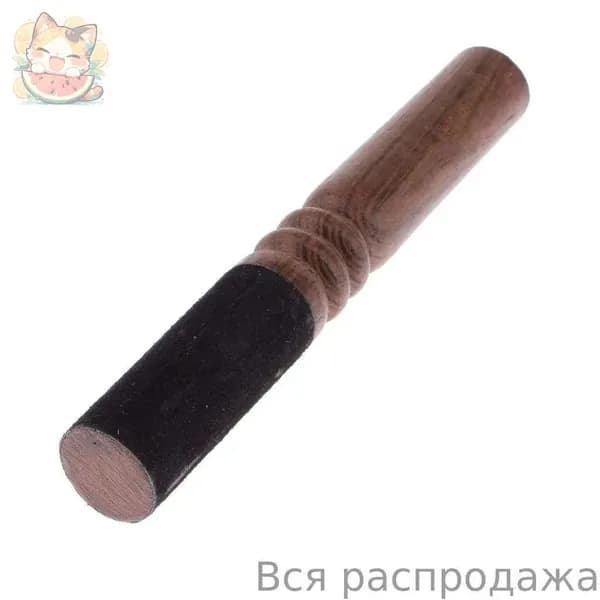 Деревянный стик для тибетской поющей чаши, аксессуар для медитации, диаметр 3.5 см, длина 18 см, ручная работа, для буддизма
