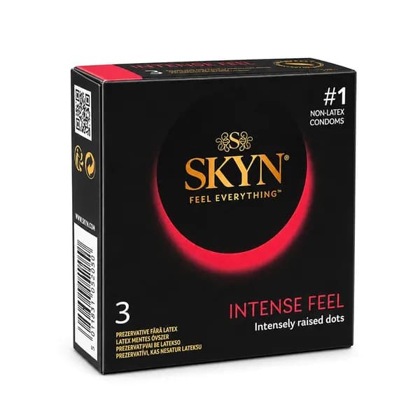 Презервативы SKYN Intense Feel 3 шт, с пупырышками, без латекса