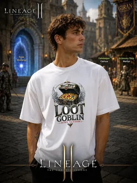 Футболка Lineage 2 Сундук с сокровищами loot goblin