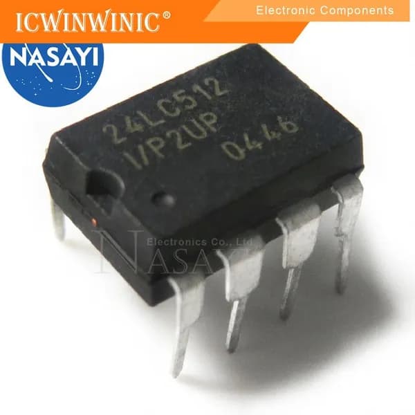 5шт PIC24LC512-I/P PIC24LC512 24LC512-I/P DIP-8 Memory IC наличный товар