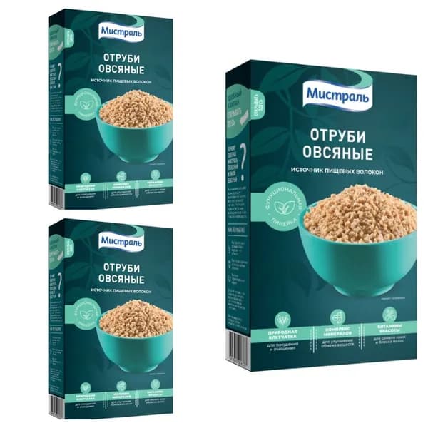 Мистраль Отруби Овсяные 400 г 3 уп. /