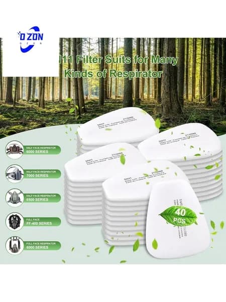 40pcs 5N11 Фильтр Для 6200, 6800, 6000, 7501, Серия 7502. Респираторных Частиц Хлопок С Распылитель