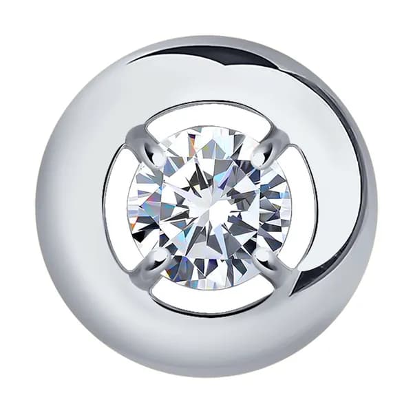 Подвеска из белого золота DIAMANT-ONLINE с фианитом 585 пробы