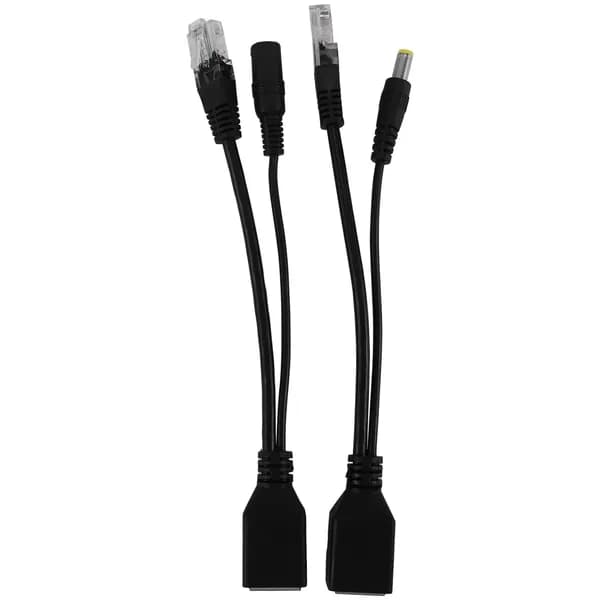 Комплект адаптера PoE RJ45 с кабельным инжектором и экранированием, пассивный блок питания Ethernet 12-48 В, сумматор-разветвитель.