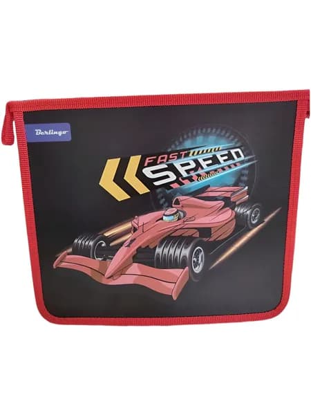 Папка для тетрадей 1 отделение, А5, "F1", пластик, на молнии РР03004