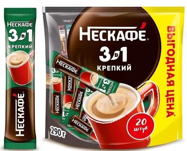 НЕСКАФÉ Кофе растворимый Порошковый 290г. 1шт.