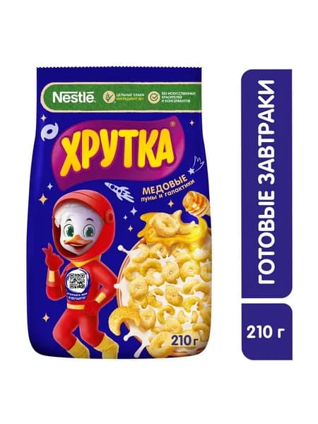 Готовый завтрак Хрутка Медовые луны и галактики, 210 г х 6 шт
