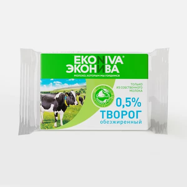 Творог 0%, 180 г, ЭкоНива