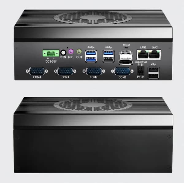 Мини-ПК I3-1215U мини ПК 4 COM-порта (Intel Core i3-1215U, RAM 16 ГБ, SSD 256 ГБ, Intel Graphics, Windows), 中国, черный матовый