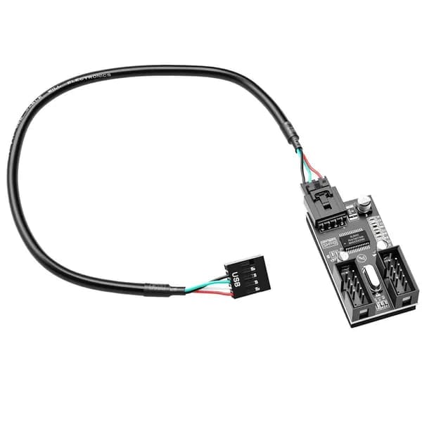 9Pin USB2.0 Хаб 1-На-2 Удлинительный Кабель Для ПК