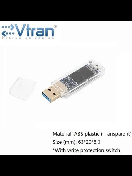 Прозрачный флеш-накопитель eVtran V03S, SLC USB 3,0, 16 32 6
