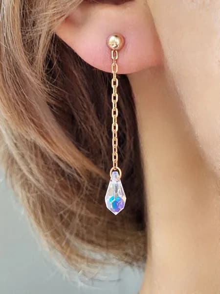 Premantura jewelry Серьги ювелирные Пусеты Серебро позолоченное 925 пробы