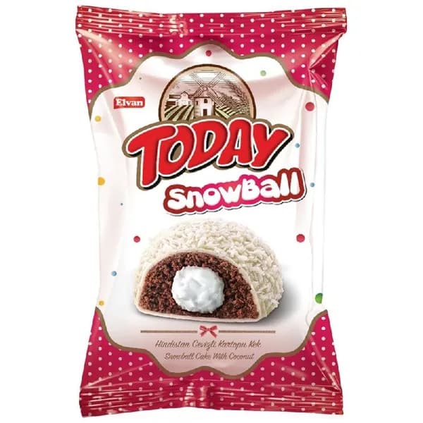 Пирожное TODAY Snowball Coconut Сноуболл с кокосовой начинкой (шоубокс 35гшт) 35г