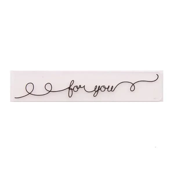 Пластиковый трафарет для тиснения "Love You", Четкий